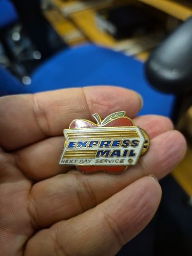 Vintage Express Mail Pin Badge