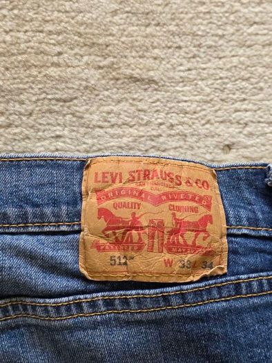Levi's 512 Distressed Jeans Size 33 Leg 34