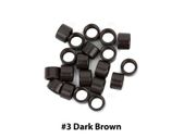 Micro Rings With Screw For Hair Extension I Tip Beads - 4.5mm - Dark Brown #3