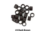 Micro Rings With Screw For Hair Extension I Tip Beads - 4.5mm - Dark Brown #3