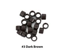 Micro Rings With Screw For Hair Extension I Tip Beads - 4.5mm - Dark Brown #3
