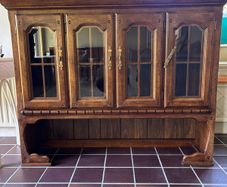 Solid Wood Vintage Display Cabinet Top only