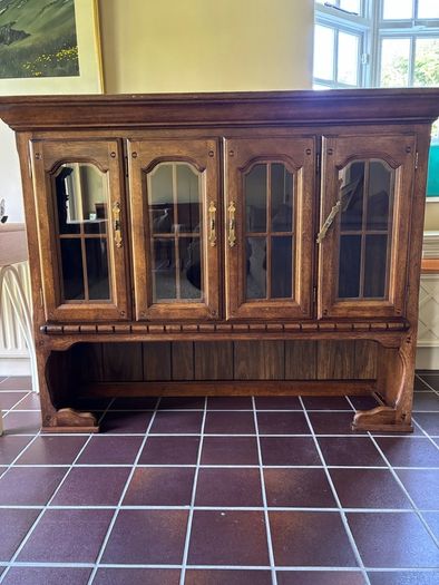 Solid Wood Vintage Display Cabinet Top only