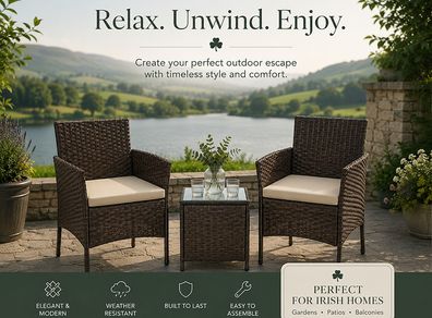 Garden furniture set made of PE polyrattan