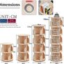 Rotating 360 Hexagonal Children's Bookcase - Tall Floor Standing Corner Book Shelf Storage Rack for Home Image 2