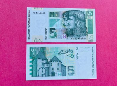 Croatia  5 Kuna  2001.  PICK 37. Unc