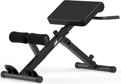 Foldable Hyperextension Bench Roman Chair Back Extension,Home Gym Sit Up Bench for Glute & Ab Workouts,Optional Adjustment Incline & Multi-Function Heavy-Duty Exercise