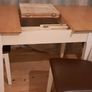 As new Extendable kitchen table and soft padded chairs Image 3