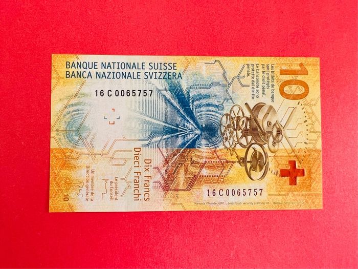 Switzerland  10 Franken  2016. Pick 75a.  ). UNC