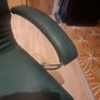 Green leather office chair Image 3
