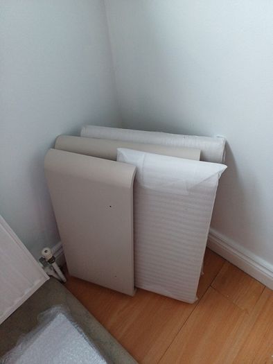 Four Replacement   Bathroom  Curved Drawer Mushroomed Coloured Fronts