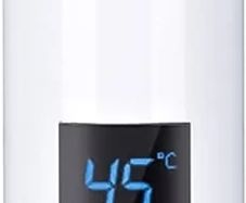 Instant Electric Water Heater, 3500W Mini Instantaneous Water Heater Without Tank Intelligent Instantaneous Water Heater Heater with Temperature Display for Bathroom Kitchen, UK Plug (White)
