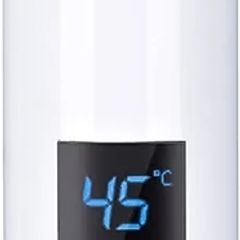 Instant Electric Water Heater, 3500W Mini Instantaneous Water Heater Without Tank Intelligent Instantaneous Water Heater Heater with Temperature Display for Bathroom Kitchen, UK Plug (White)