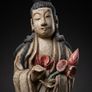 A Large Hand Carved Kwan Yin Statue Image 3