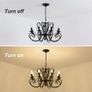 8-Light Vintage Black French Country Chandelier: Image 4