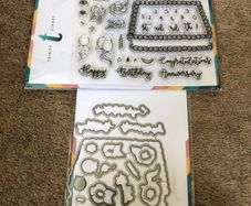 Trinity Stamps Birthday themed stamp set with coordinating dies