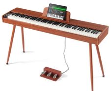 88 Key Fully Weighted Digital Piano Dual Keyboard Four Legged Stand