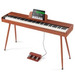 88 Key Fully Weighted Digital Piano Dual Keyboard Four Legged Stand