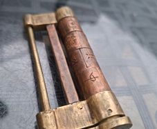 Unusual Vintage Brass & Copper combination Lock