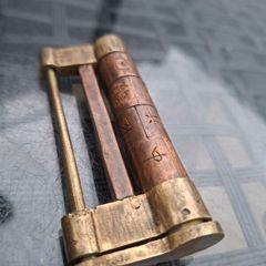 Unusual Vintage Brass & Copper combination Lock