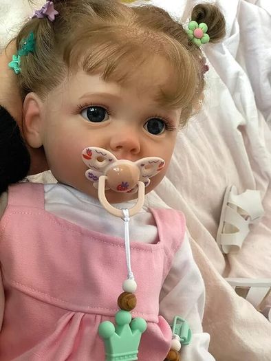 22 Inches 55 cm So Really Cute Cuddly Reborn Baby Doll Silicone Vinyl Full Body Realistic Newborn