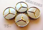 4x CHROME 75mm Mercedes Benz Alloy Wheel Center Caps cap Hub Cover