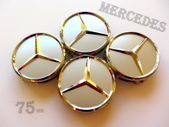 4x CHROME 75mm Mercedes Benz Alloy Wheel Center Caps cap Hub Cover