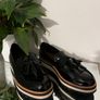 Real leather black patent loafers Image 5