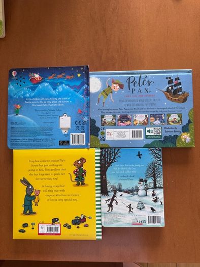 Childrens Book Bundle x5 - Peter Pan Pop-Up, Stick Man, Pip & Posy, Santa Sound Book