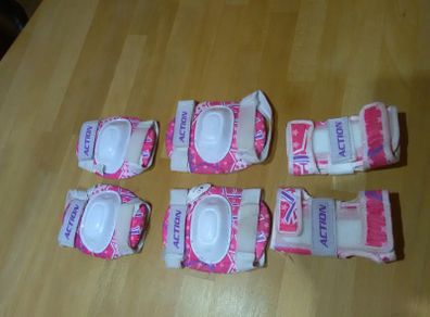 Skate Knee, Elbow and Wrist Pads Pink Small