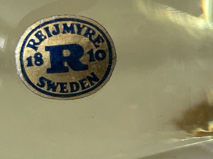 A beautiful yellow art glass bird by Reijmyre,Sweden