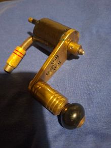 Custom Handmade Brass Tattoo Machine made in the UK