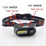 XPE COB LED headlamp USB Rechargeable Headlight head light Torch Flashlight 18650 Image 4