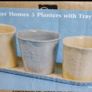 NEW HOMCO Home Interiors Country Inn Collection Quality Planters Pot Trio & Tray Image 4