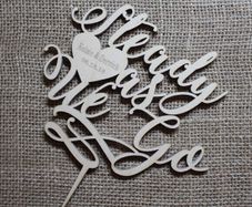 Custom Cake Topper Steady as We Go Personalized YOUR ENGRAVER Wedding Anniversary Save the Date Laser Cut HandMade Ireland