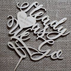 Custom Cake Topper Steady as We Go Personalized YOUR ENGRAVER Wedding Anniversary Save the Date Laser Cut HandMade Ireland