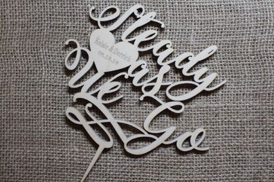 Custom Cake Topper Steady as We Go Personalized YOUR ENGRAVER Wedding Anniversary Save the Date Laser Cut HandMade Ireland