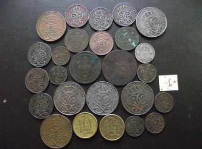 Lot Of Old Swedish Coins (1820s-1993)