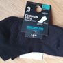 New - Size 35-38 UK shoe size 2/5 - Three Pairs of Black Cushion Sole Trainer Socks - # Image 2