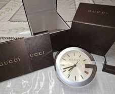 Gucci Analog Quartz Men Table Clock Vintage Original.