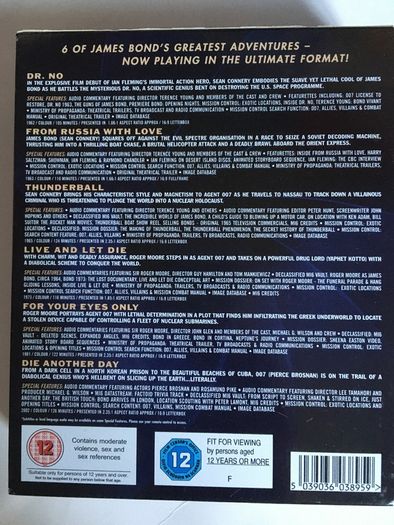 007 James Bond - Six Movie Boxset (Connery, Moore & Brosnan) [6xBlu-ray Movies]