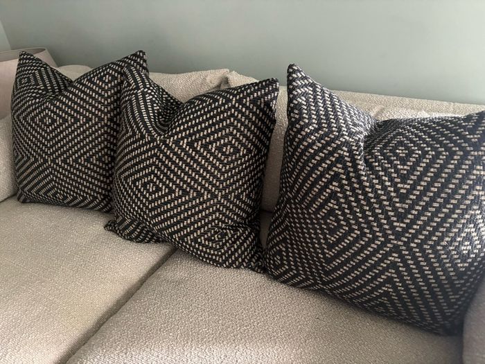 Feather filled cushions