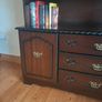 Large Dark Wood Display Cabinet & Sideboard Image 9
