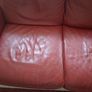 Red leather corner suite Image 8