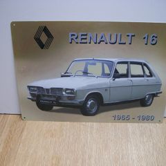 Renault 16 classic car tin metal sign