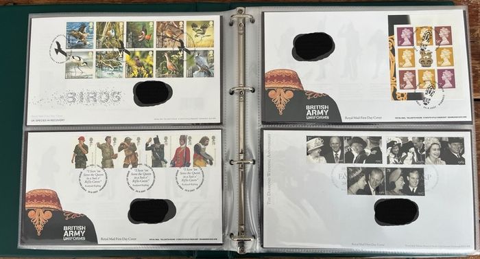 Collection of  78 UK First Day Cover stamps 2007 to 2009 in album
