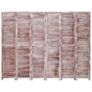 6-Panel Room Divider Brown 210x165 cm Wood Image 2