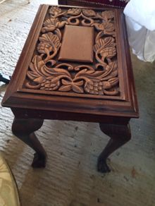 Vintage carved side table
