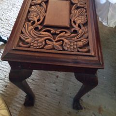 Vintage carved side table