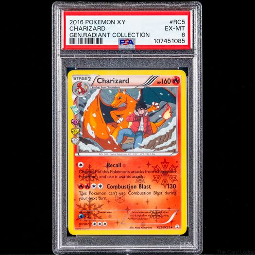 Charizard RC5/RC32 PSA 6 EX-MT Graded Holo Radiant Collection XY Generations 2016 Pokemon Card